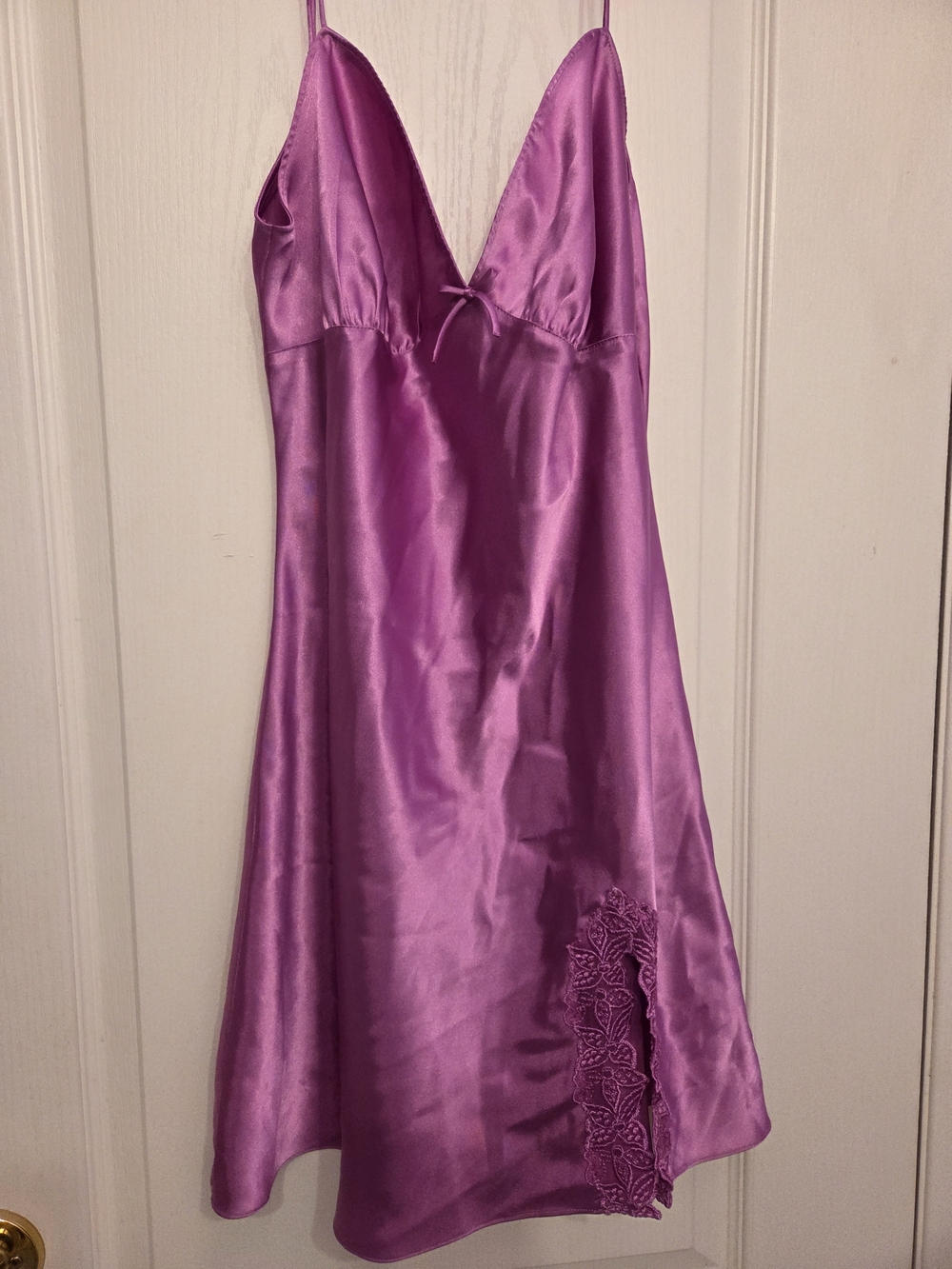 La SENZA Pink/Purple  V-Neck Slip Dress